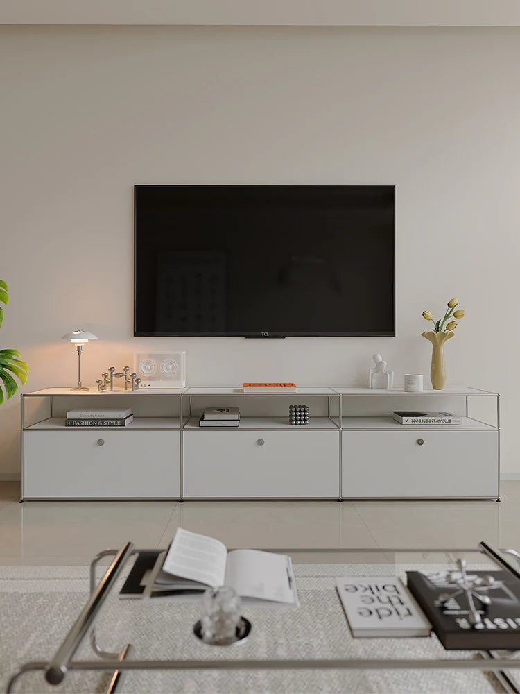 Bigcityfur Tv Stand Storage Cabinet Metal Corner Cabinet