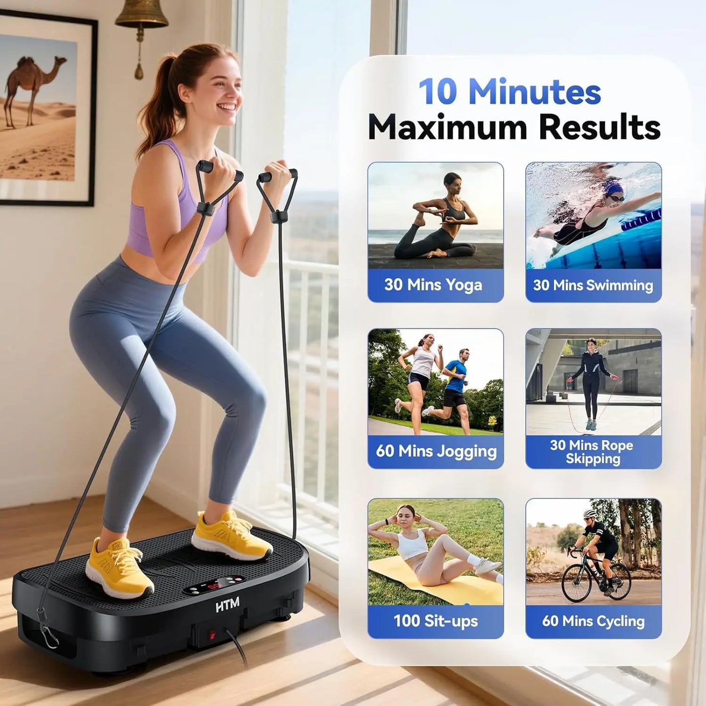 HTM Vibration Plate Bluetooth Full Body Workout