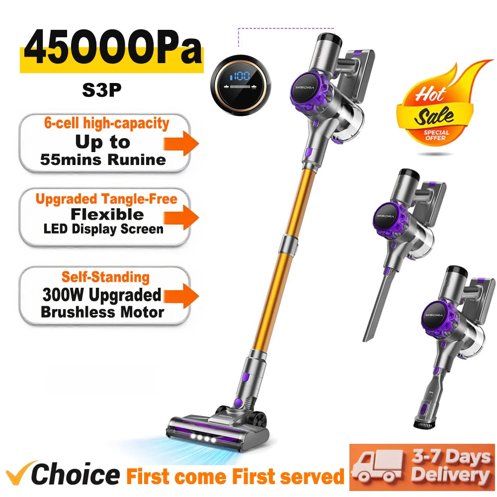 INSE S3P Cordless Vacuum Cleaner 45Kpa With LED Display