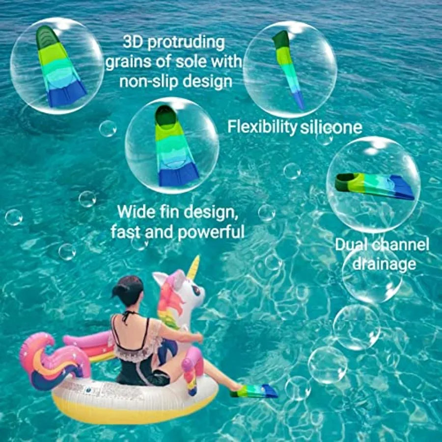 Silicone Swimming Fins For Training And Diving