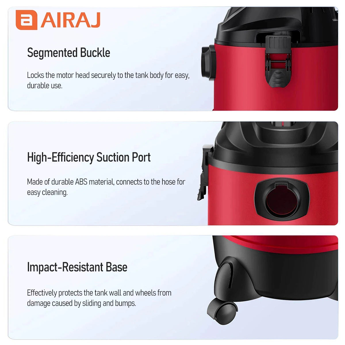 Five Gallon Dry Wet Vacuum Cleaner Set 120V 1200W