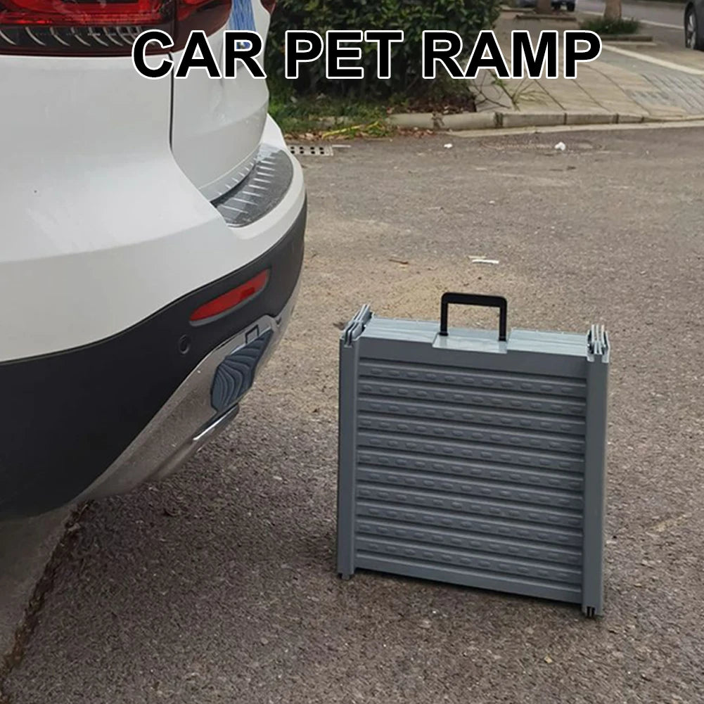 Folding Portable Dog Ramp For Cars Non Slip Rug Surface