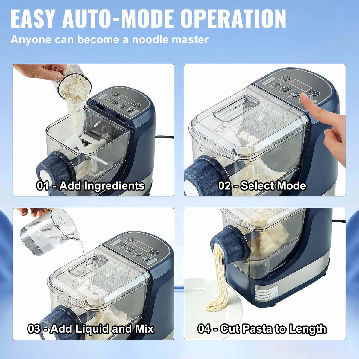 Succebuy Electric Pasta Maker Machine With Automatic Modes
