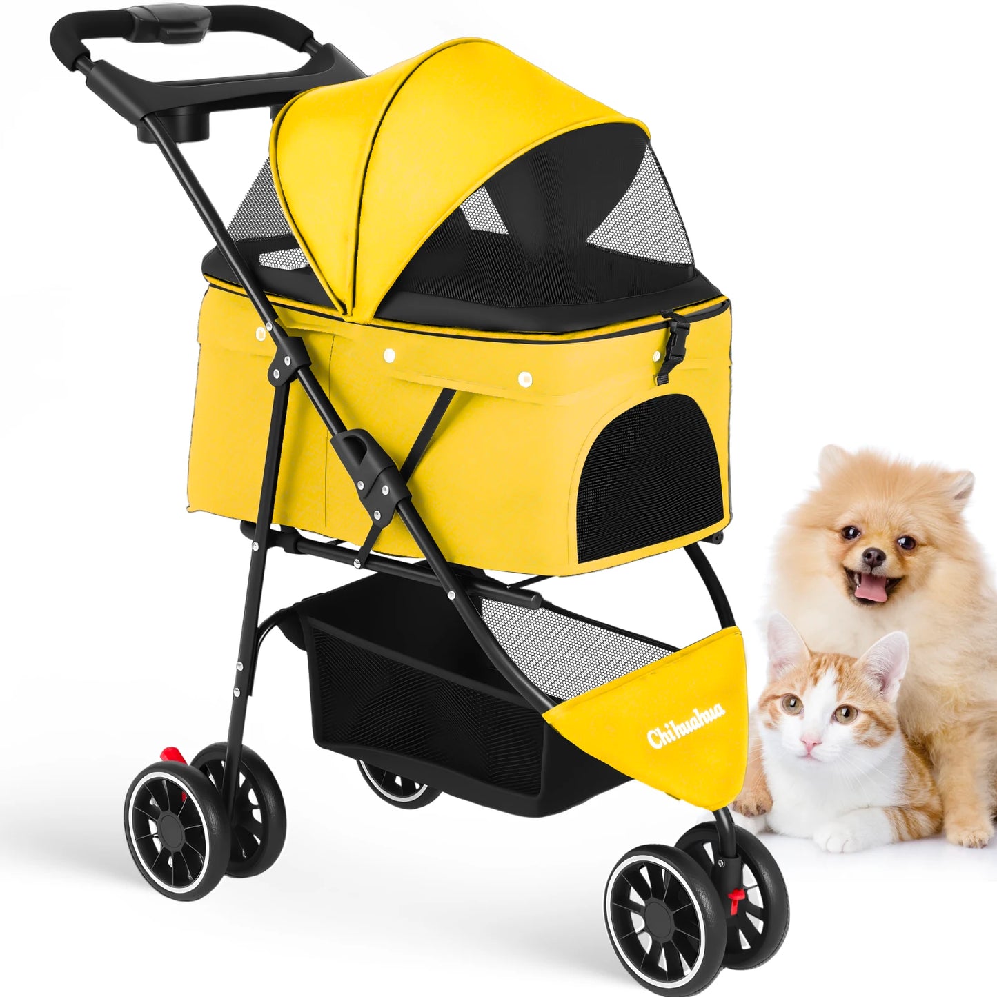 Chihuahua Pet Stroller Portable Foldable Dog Cat Carrier