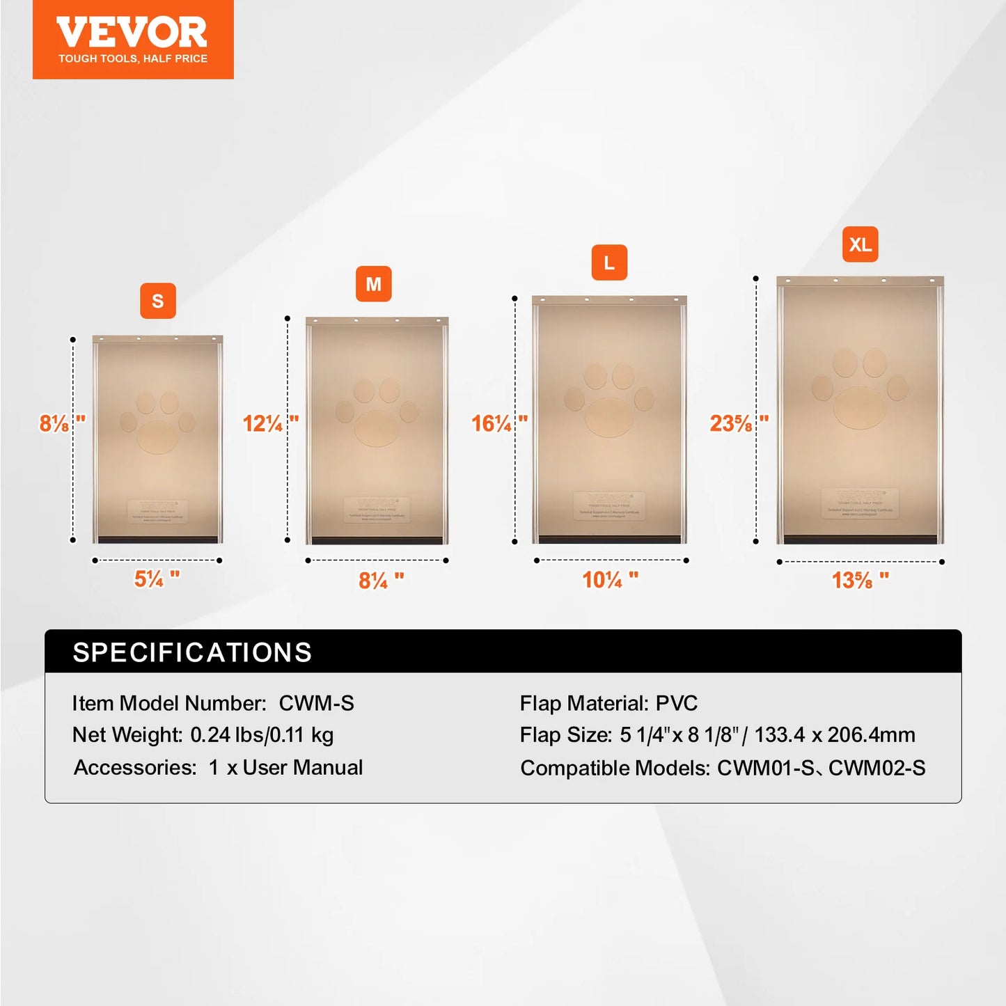 SucceBuy Pet Door Replacement Flap With Magnetic Strip