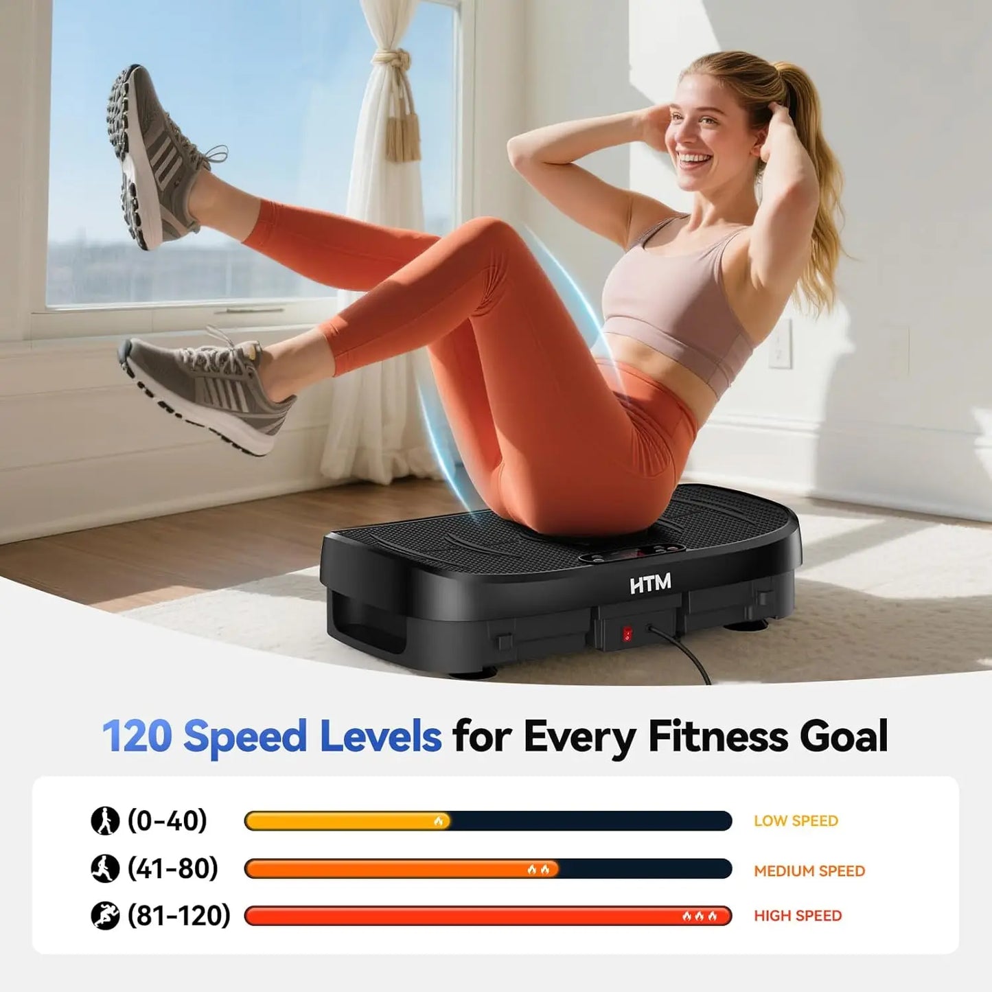 HTM Vibration Plate Bluetooth Full Body Workout