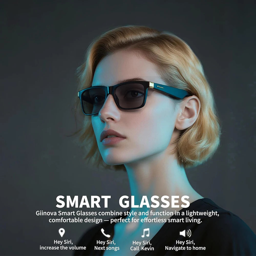 Smart Audio Glasses With Built In Speakers And Voice Control