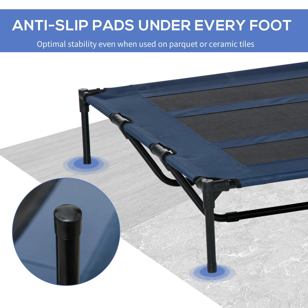 Breathable Elevated Dog Bed With Mesh Carry Bag Metal Frame
