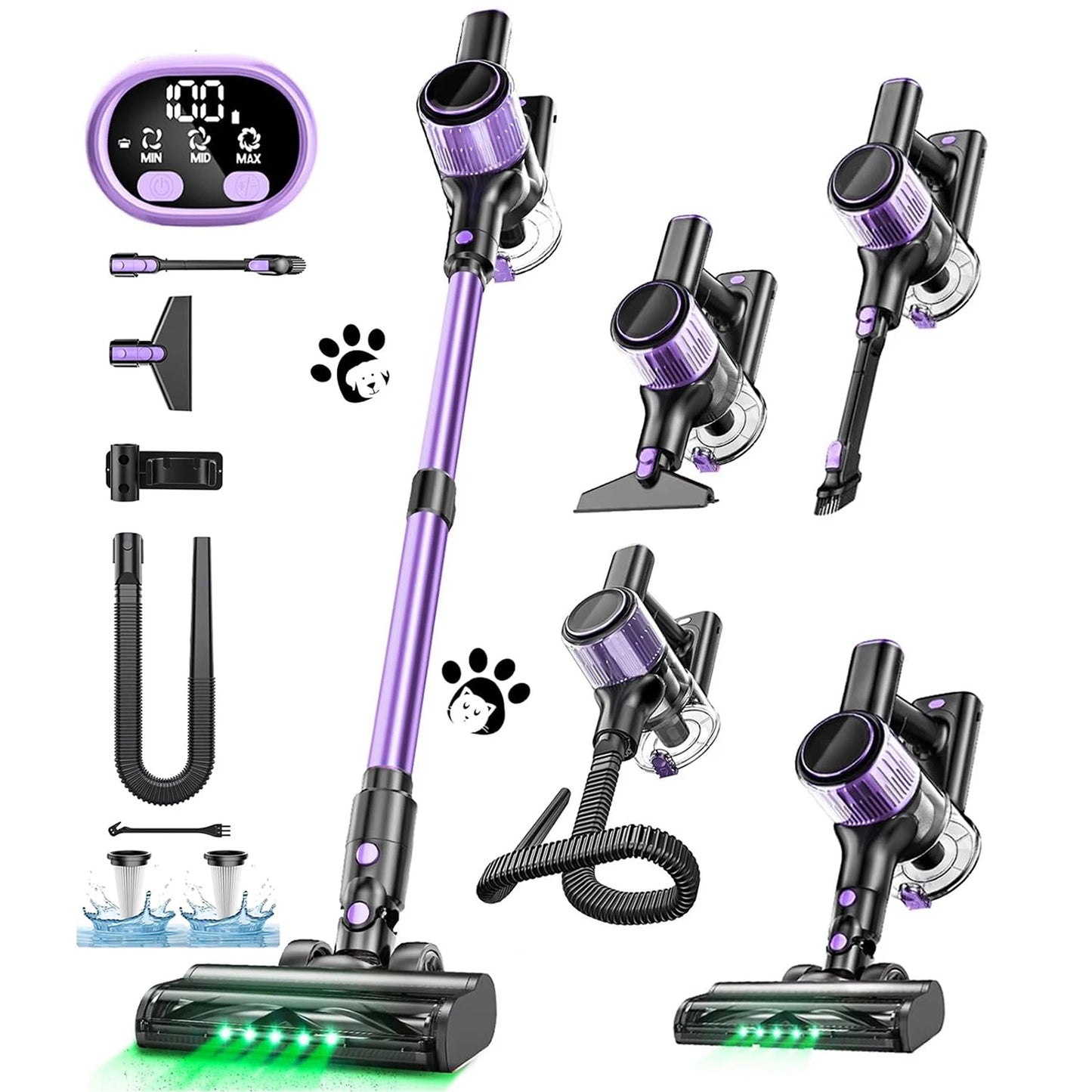 SUXIANGVAC Cordless Vacuum Cleaner 55Kpa 500W 45min 10 In 1