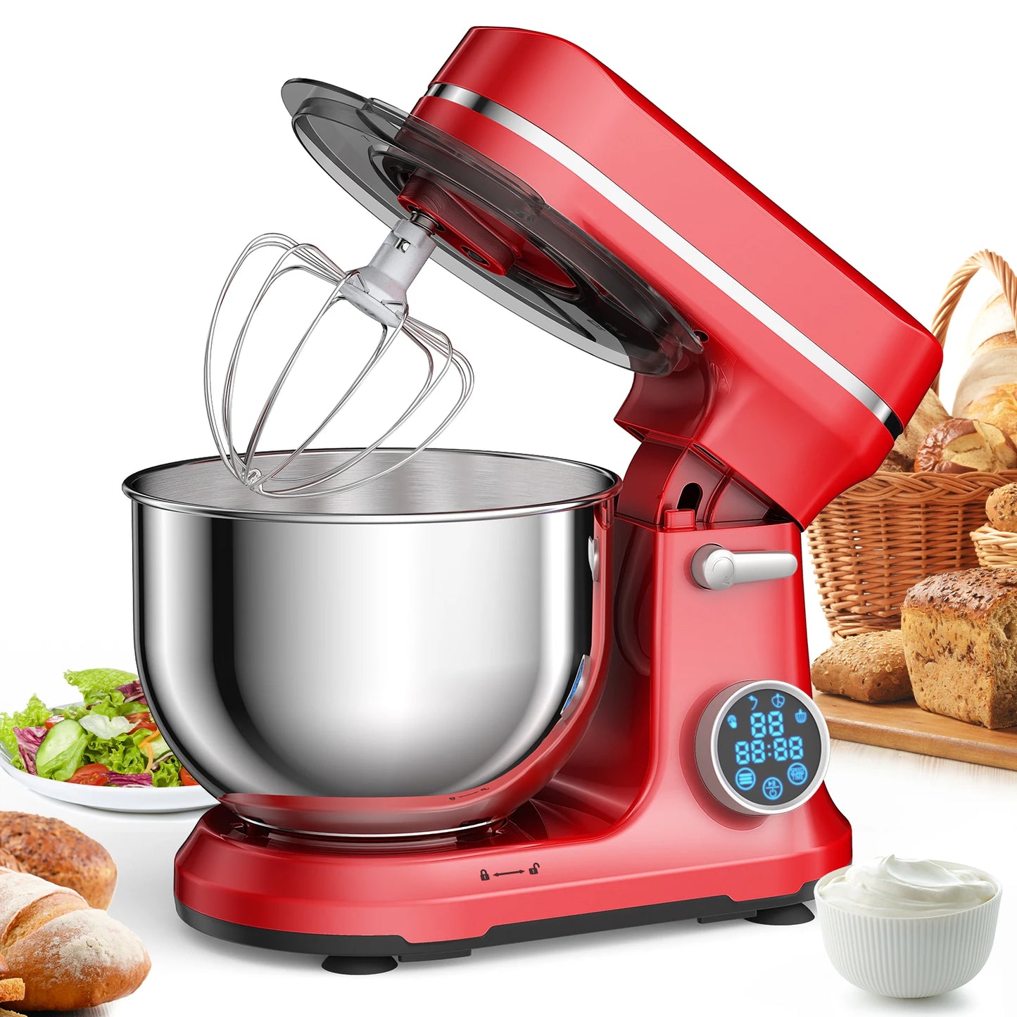 Biolomix Kitchen Stand Mixer OLED Screen With Accessories