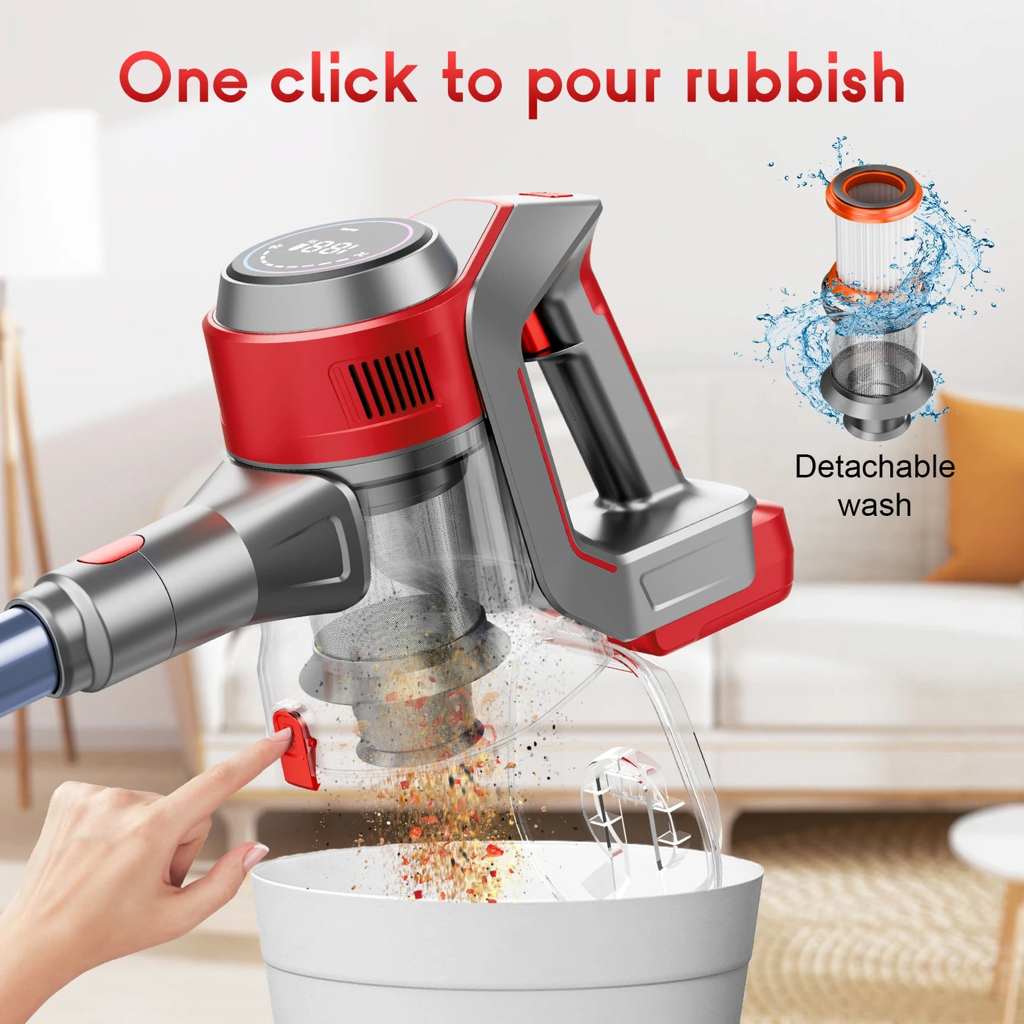 Honki Cordless Vacuum Cleaner 78KPa 45Min Battery Life