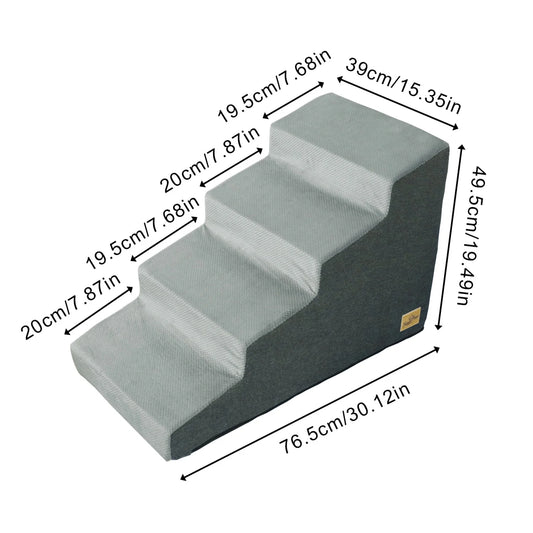 Dog Stairs Ramp With Washable Cover For Small Dogs