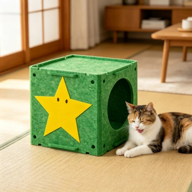 CZBNYX Enclosed Indoor Cat And Rabbit Hutch Bed