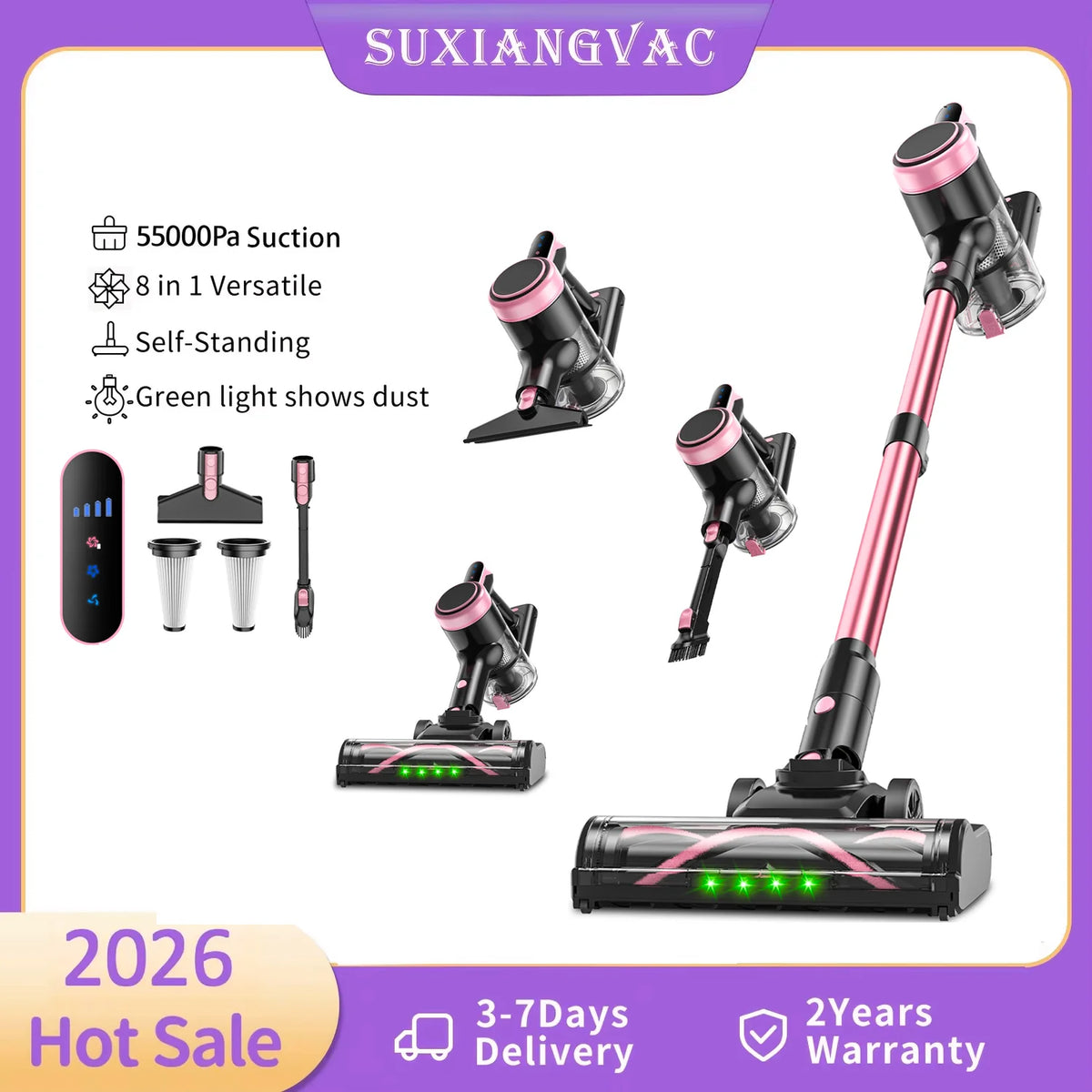 Suxiangvac Cordless Stick Vacuum Cleaner For Home And Pet