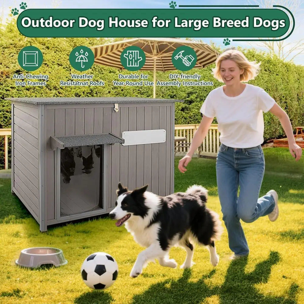 Weatherproof Outdoor Wooden Dog House