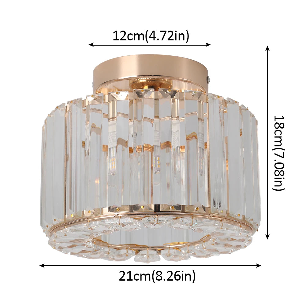 GreeLustr Modern LED Pendant Light Crystal Chandelier