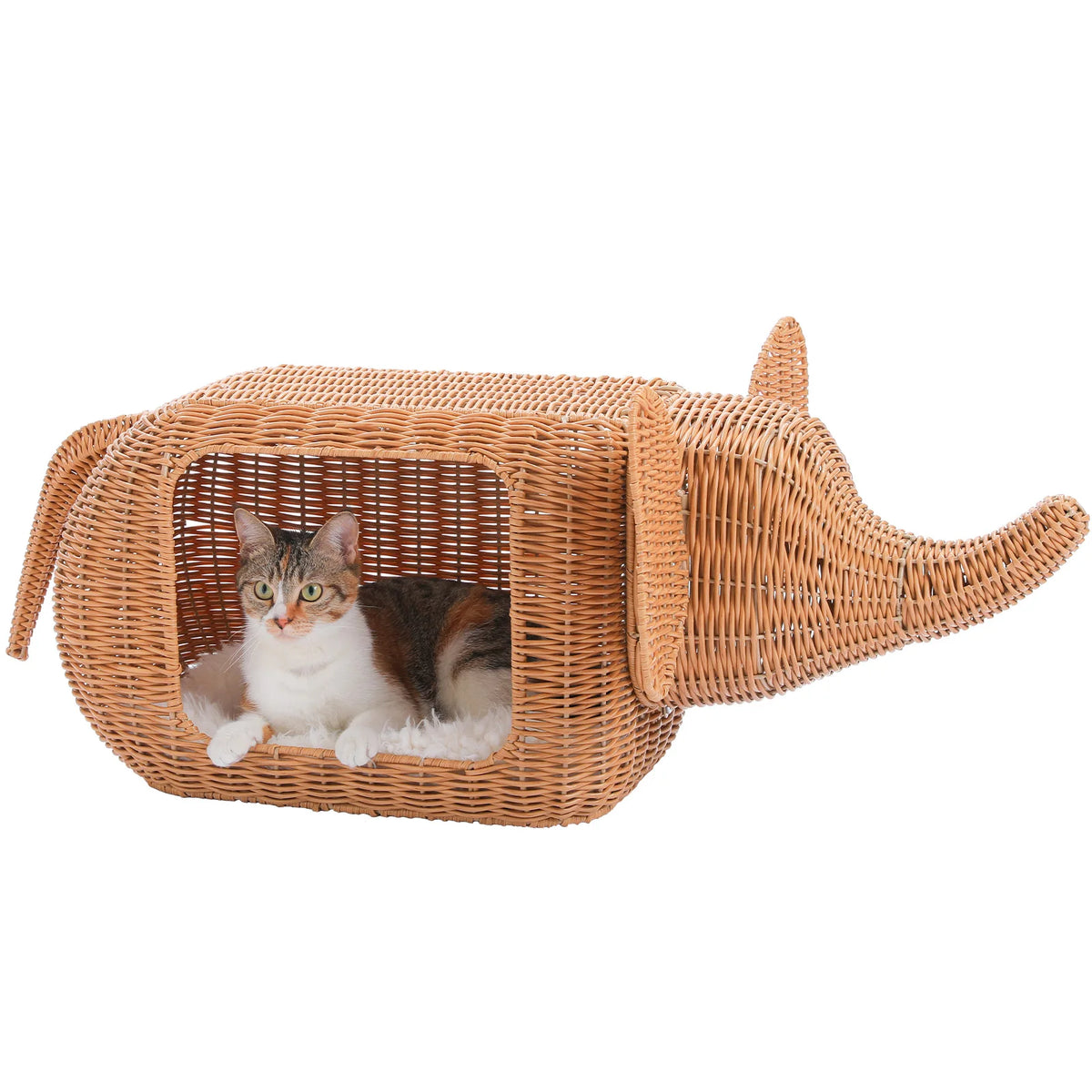 Pawz Road Elephant Wicker Cat Bed With Cushion