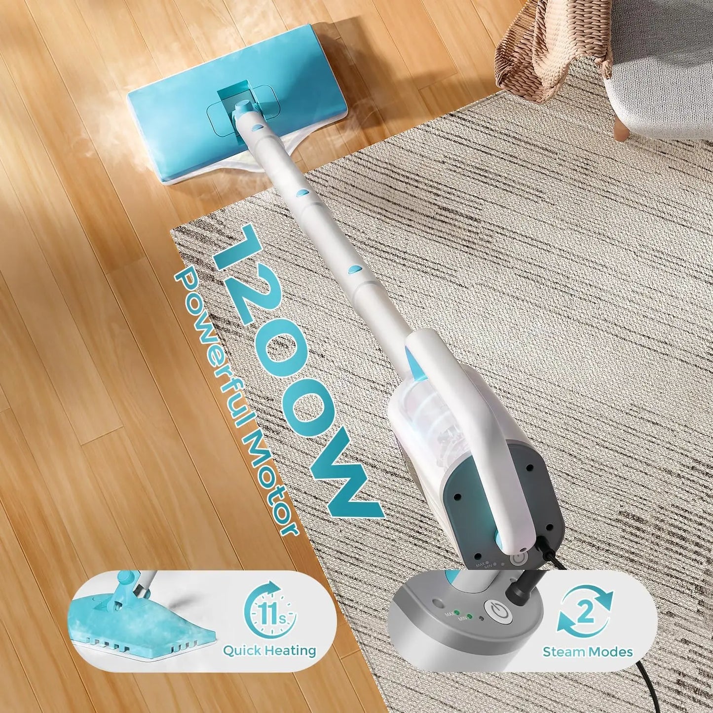 YISORA F1 Steam Mop 1200W Detachable Steam Cleaner
