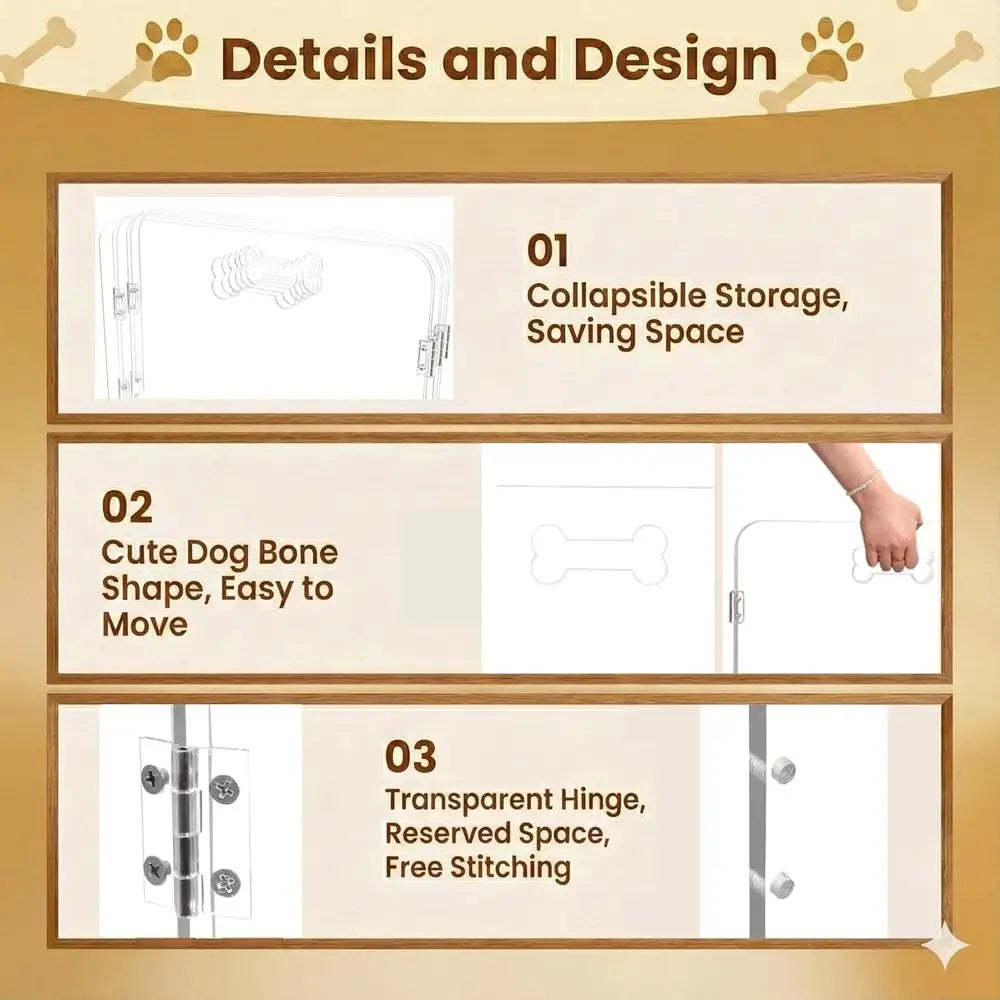 Clear Acrylic Indoor Dog Playpen With Retractable Door