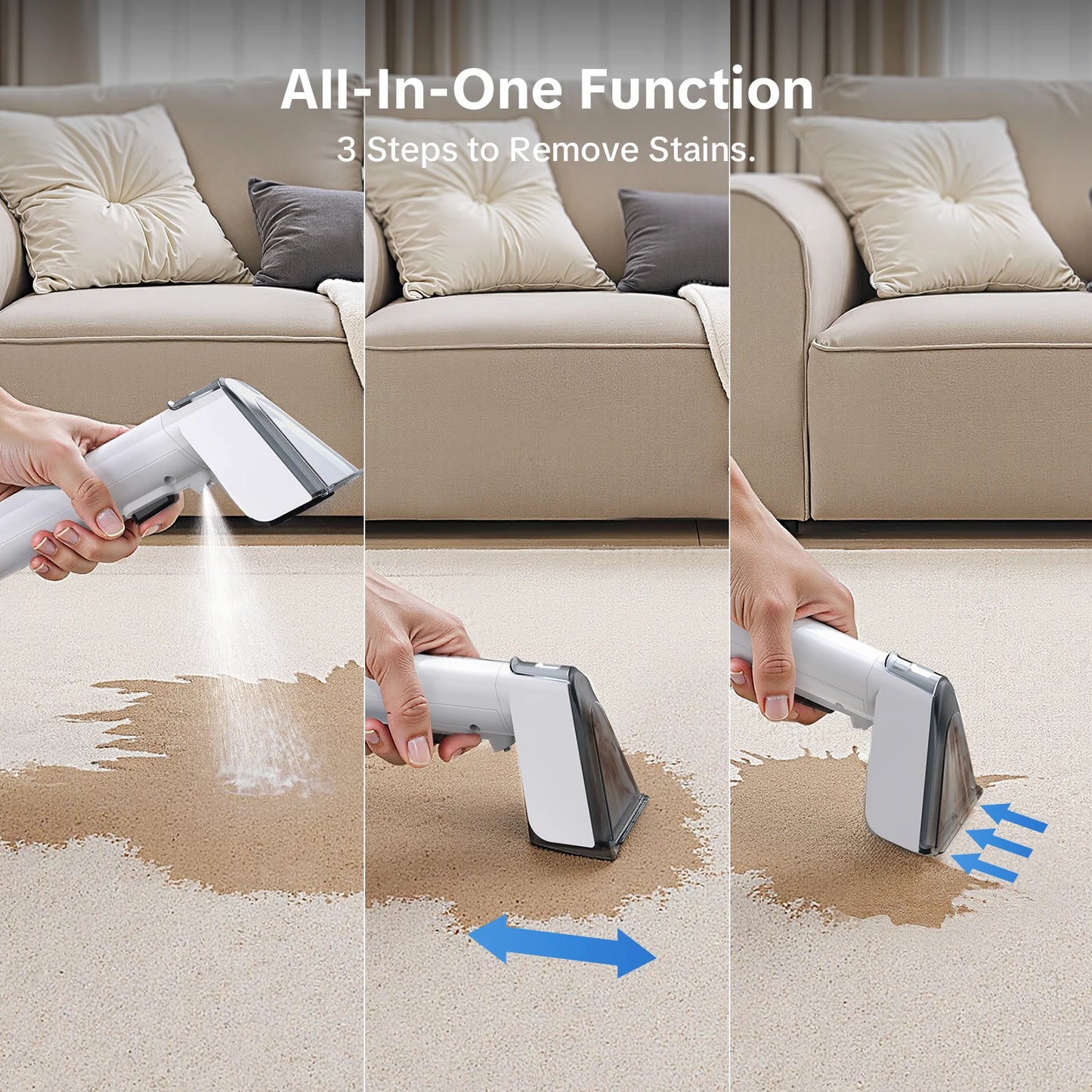Lubluelu V8 Portable Carpet And Upholstery Cleaner