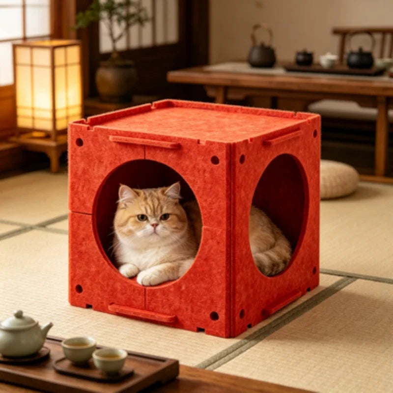 CZBNYX Enclosed Indoor Cat And Rabbit Hutch Bed