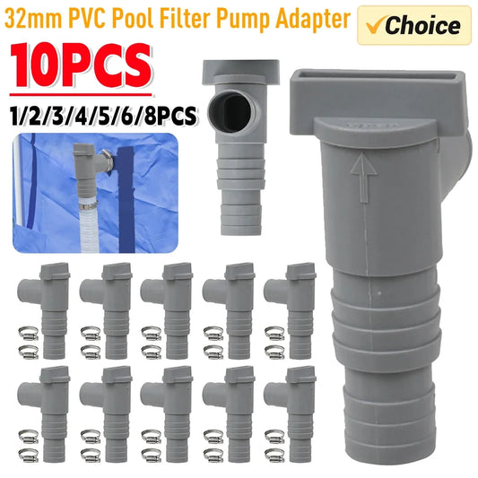 PVC Pool Filter Pump Adapter With Leak Proof Plunger Valve