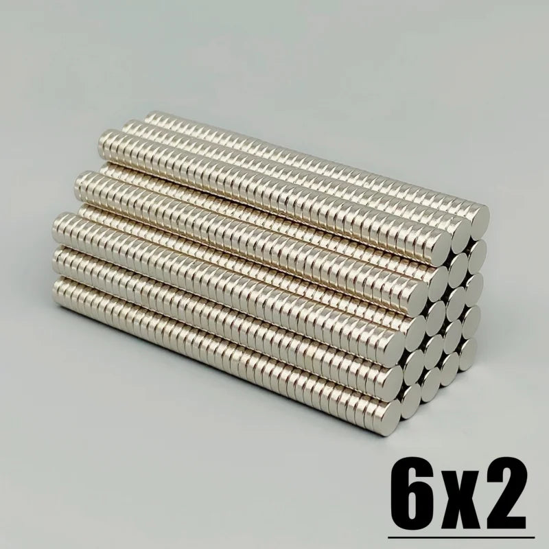 6x2mm Round Magnets 2000 Pack For Fridge And Whiteboard
