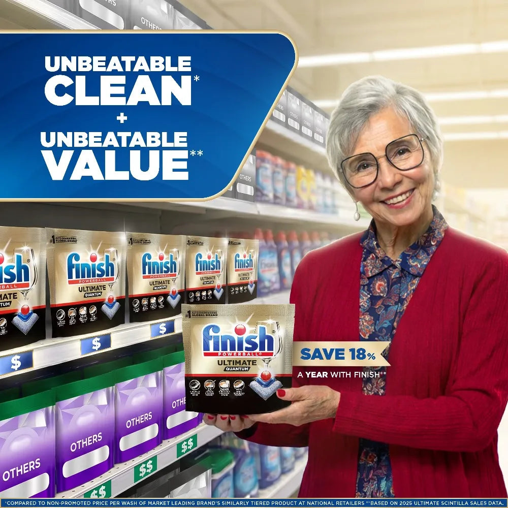 Ultimate Quantum Dishwasher Pods Detergent Soap with 50% Extra Cleaning Power Pack of 11 Count
