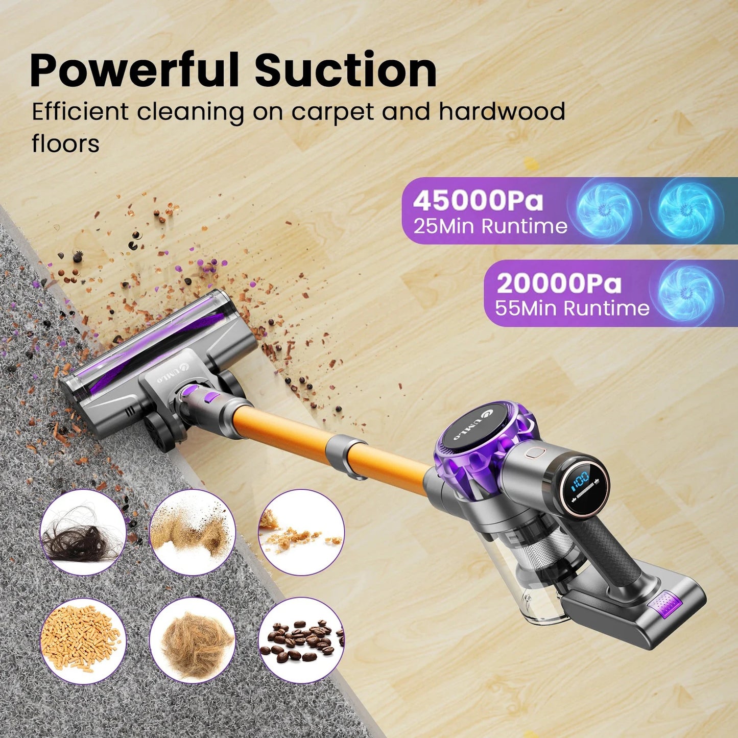 INSE S3P Cordless Vacuum Cleaner 45Kpa With LED Display