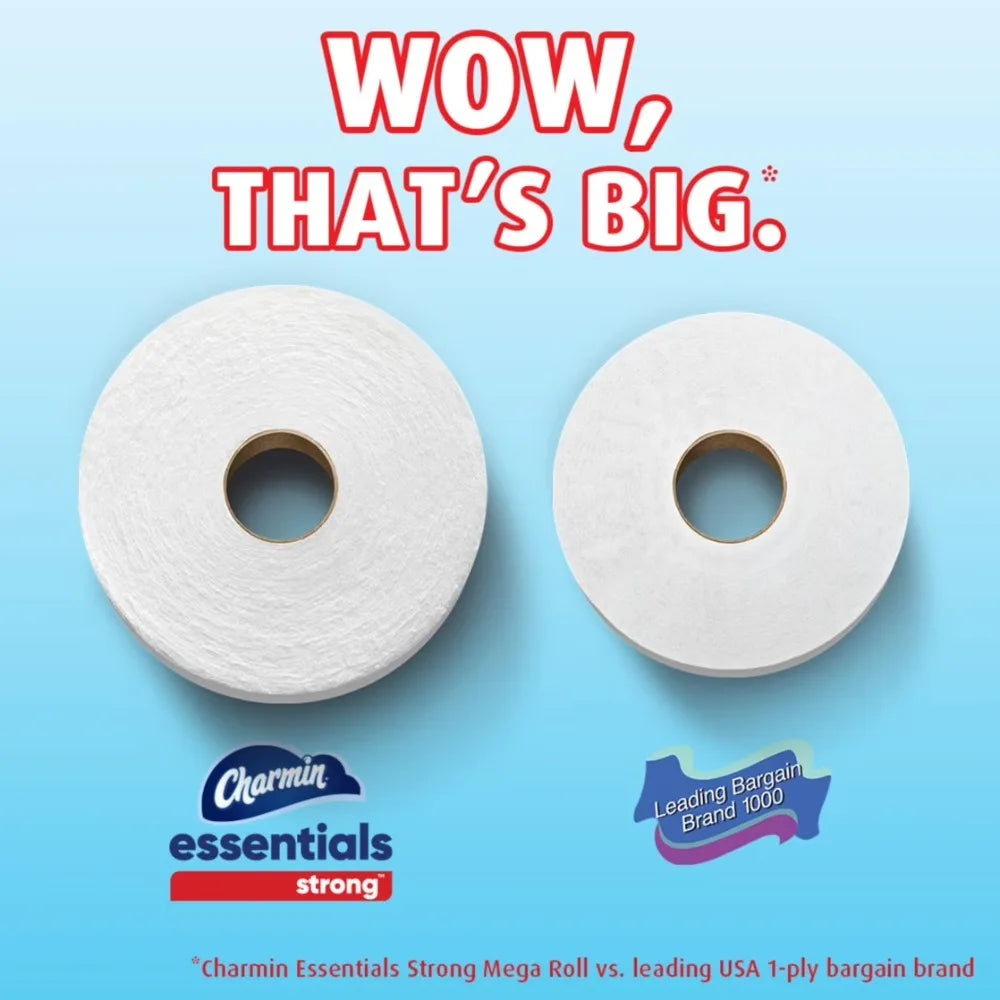 Extra Strong Toilet Paper 6 Mega Rolls 429 Sheets Per Roll Soft Bath Tissue For Home Commercial Use Bulk Bathroom Tissue High Capacity Long Lasting