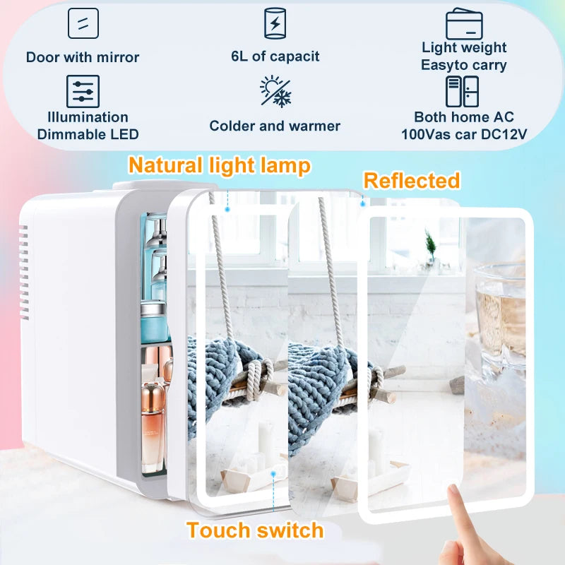 Cooseon 6L Portable Beauty Refrigerator For Cosmetics