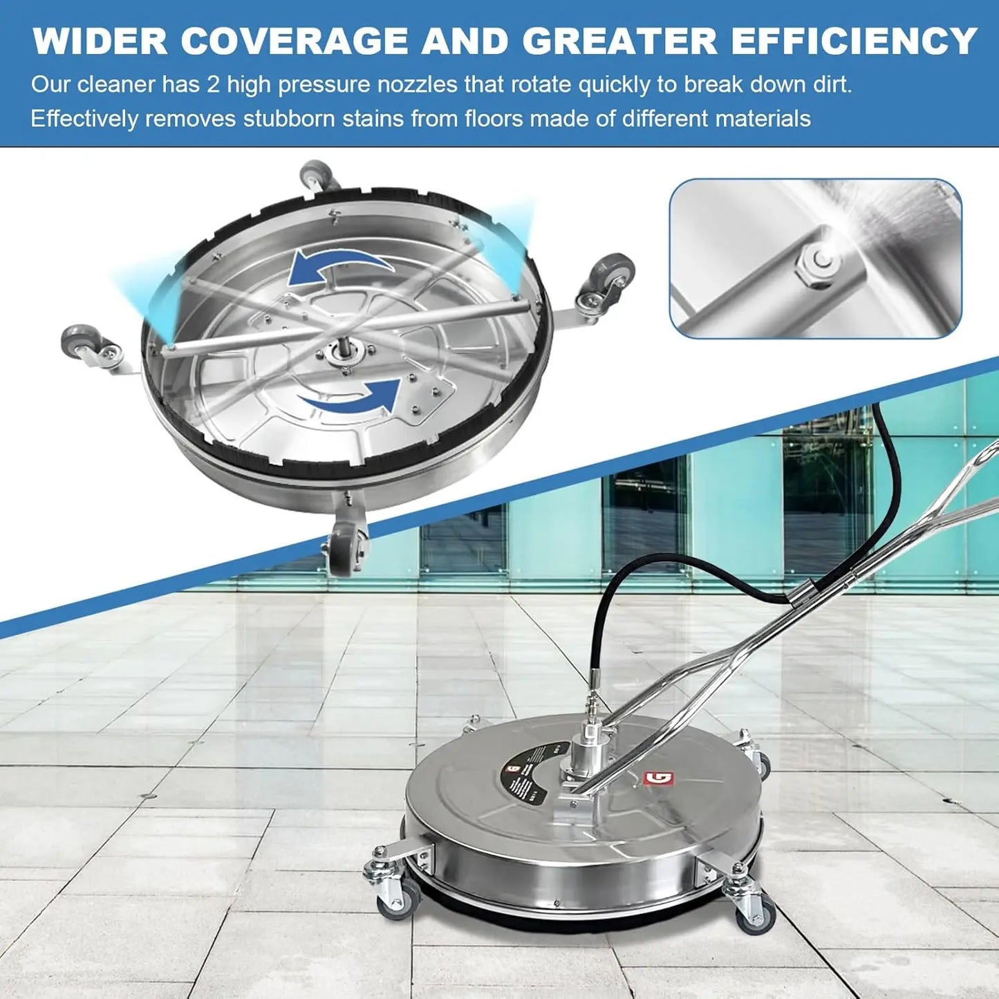 Twister.CK High Pressure Stainless Steel Floor Cleaner