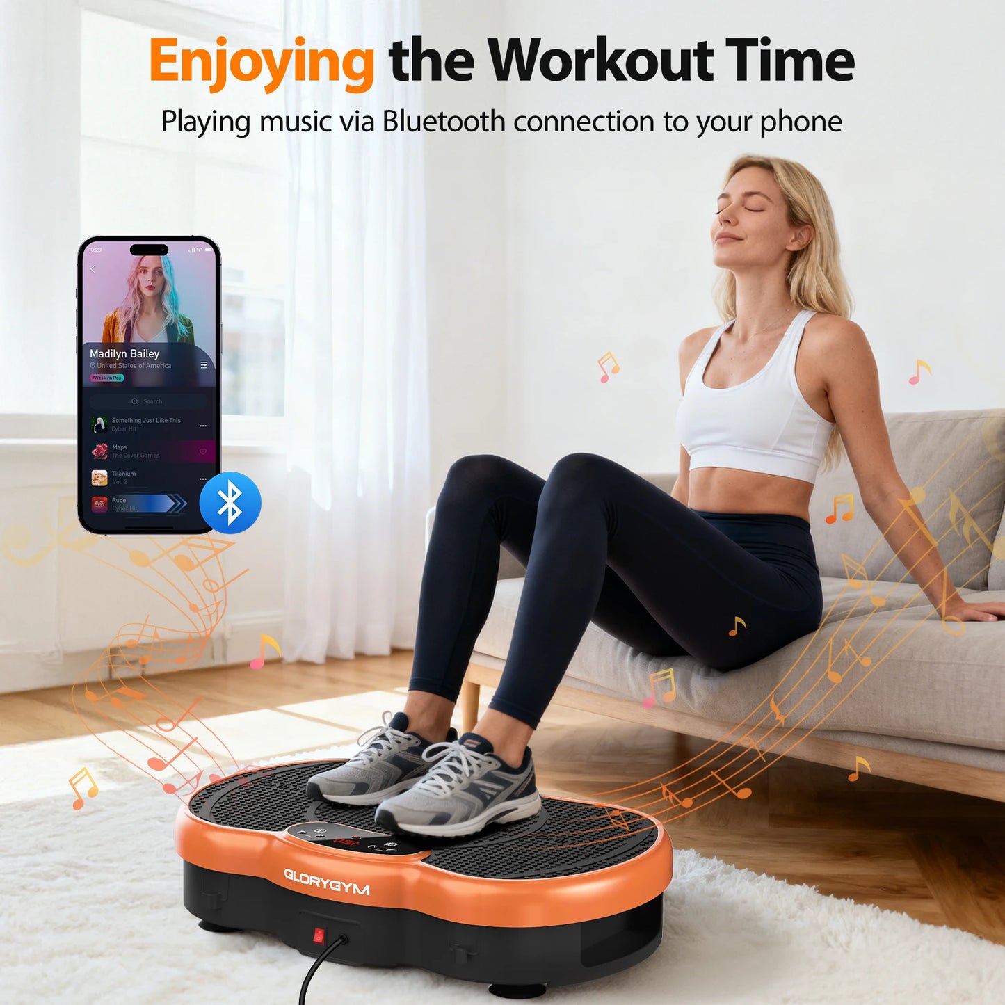 Vibration Plate Machine With Bluetooth Calorie Tracking