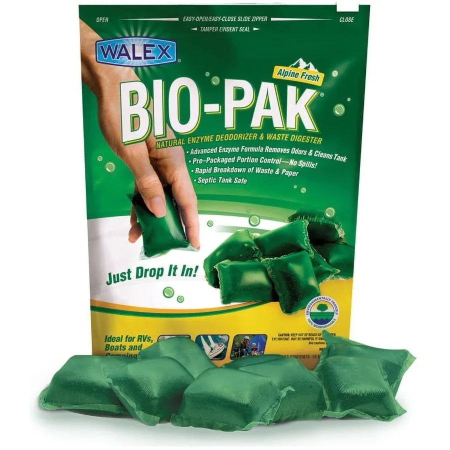 Rapid-Dissolving Toilet Paper and Bio-Pak Deodorizer Drops