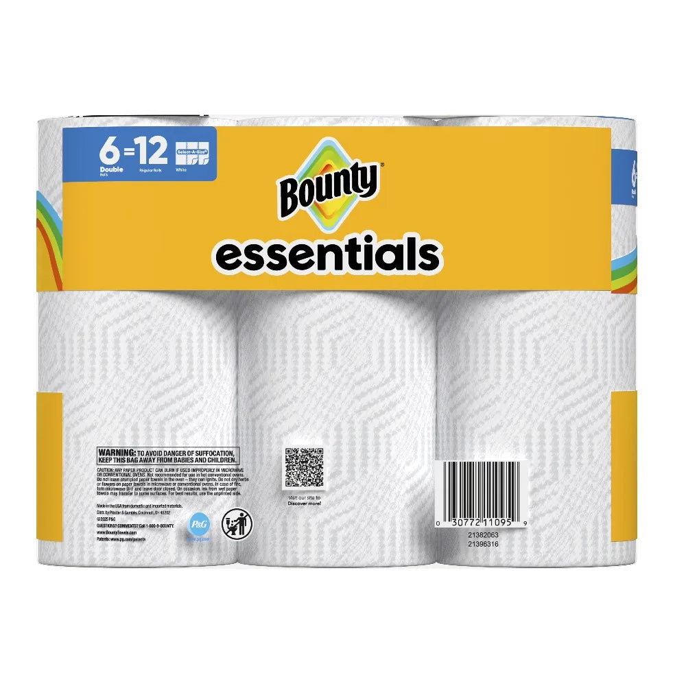 Select-A-Size Paper Towels 6 Double Rolls 108 Sheets Per Roll White