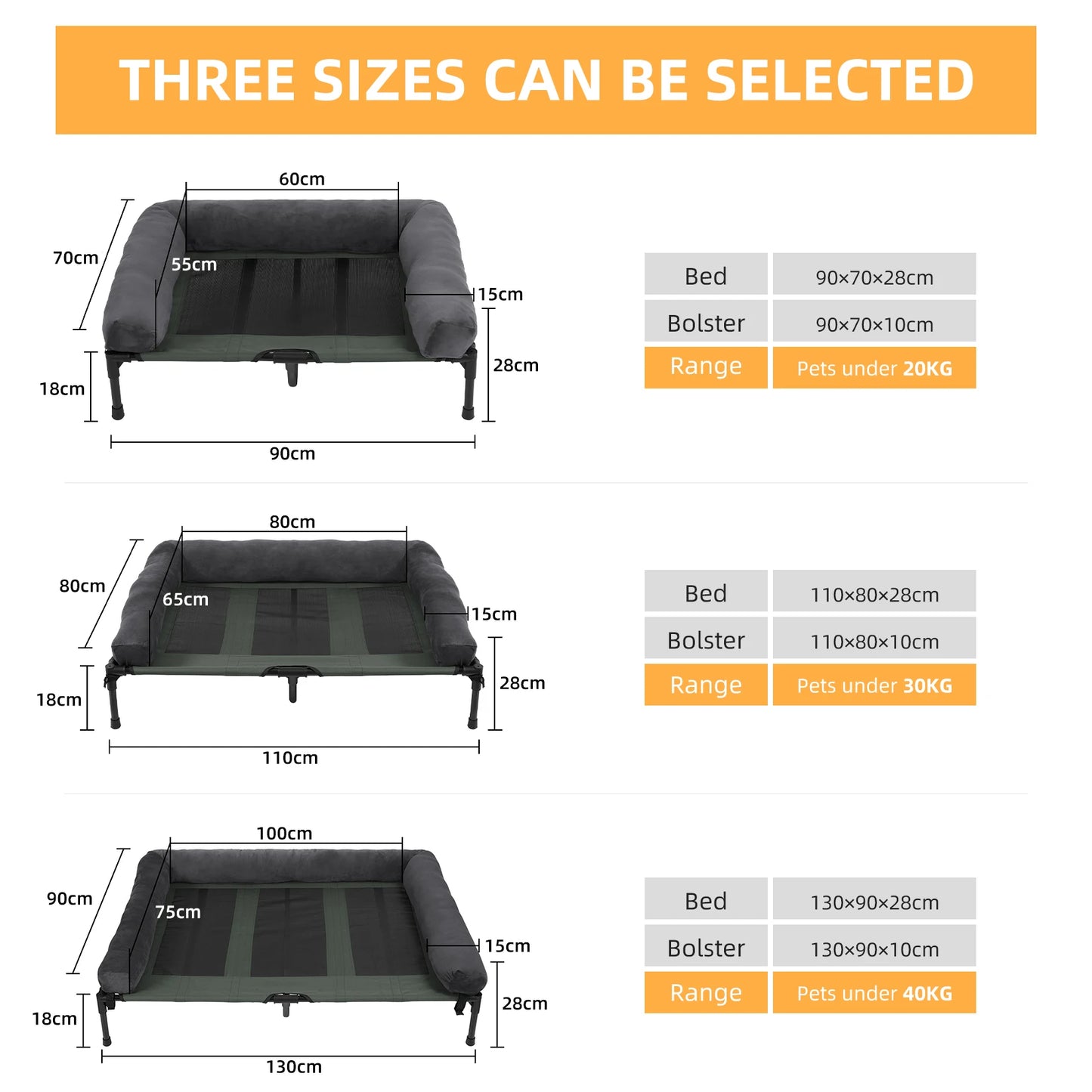 BINGOPAW Elevated Pet Lounger Bed For Dogs And Cats