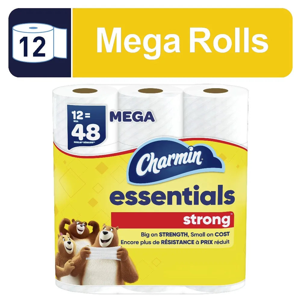 Bulk Toilet Paper 12 Mega Rolls 429 Sheets Per Roll