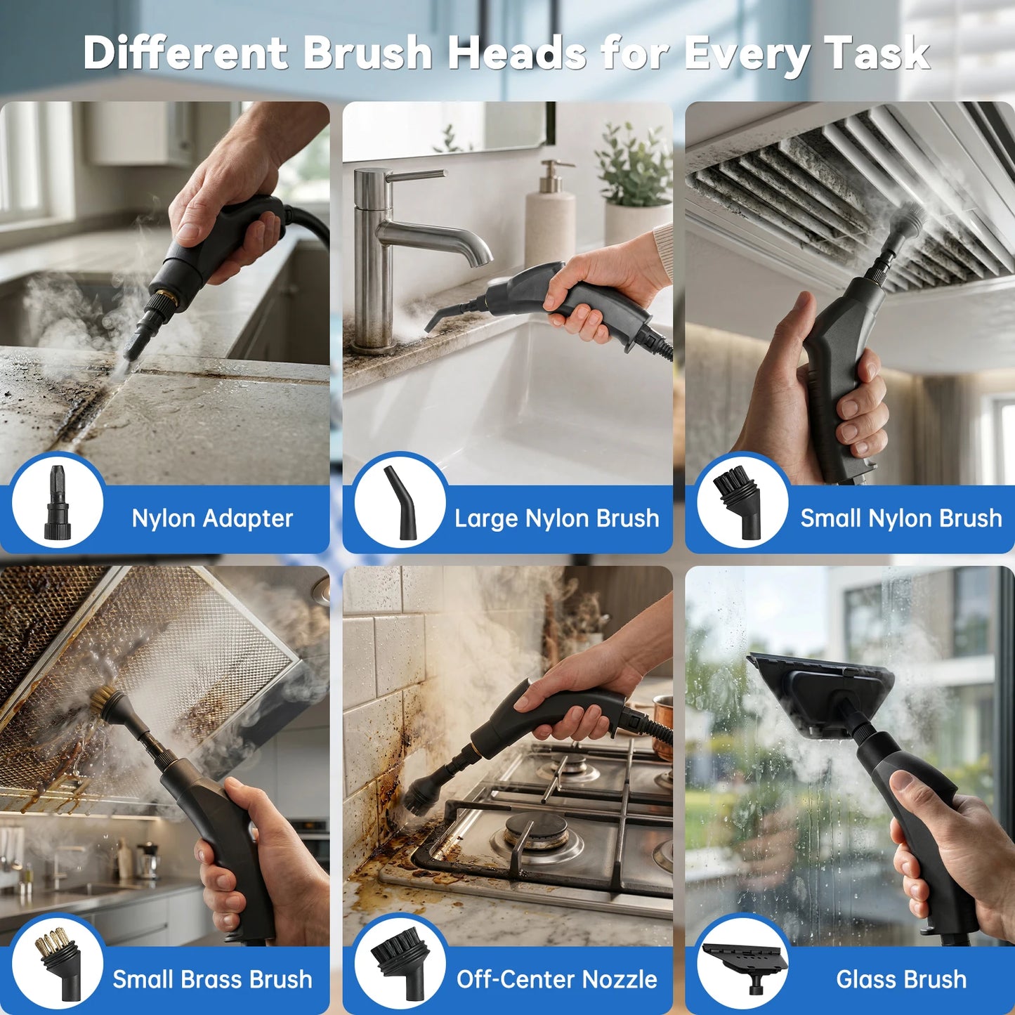 2500W High Power Steam Cleaner Handheld With Accessories