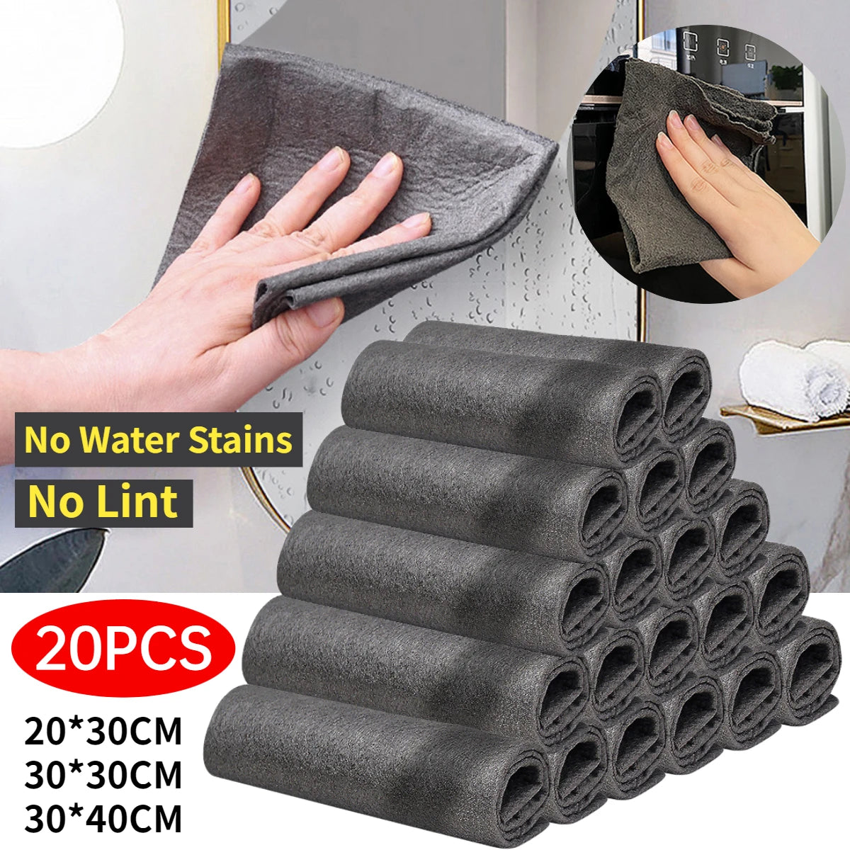 APWIKOGER Thickened Microfiber Cleaning Cloth Pack