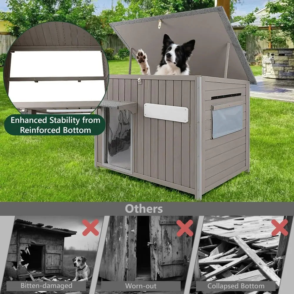 Weatherproof Outdoor Wooden Dog House