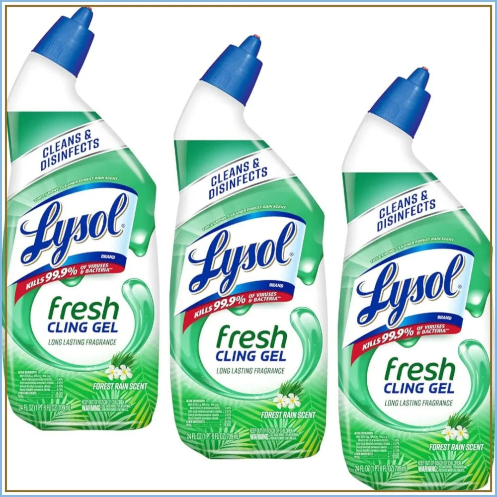 Toilet Bowl Cleaner Gel, Country Scent, 24oz Pack of 3, Cleans & Deodorizes