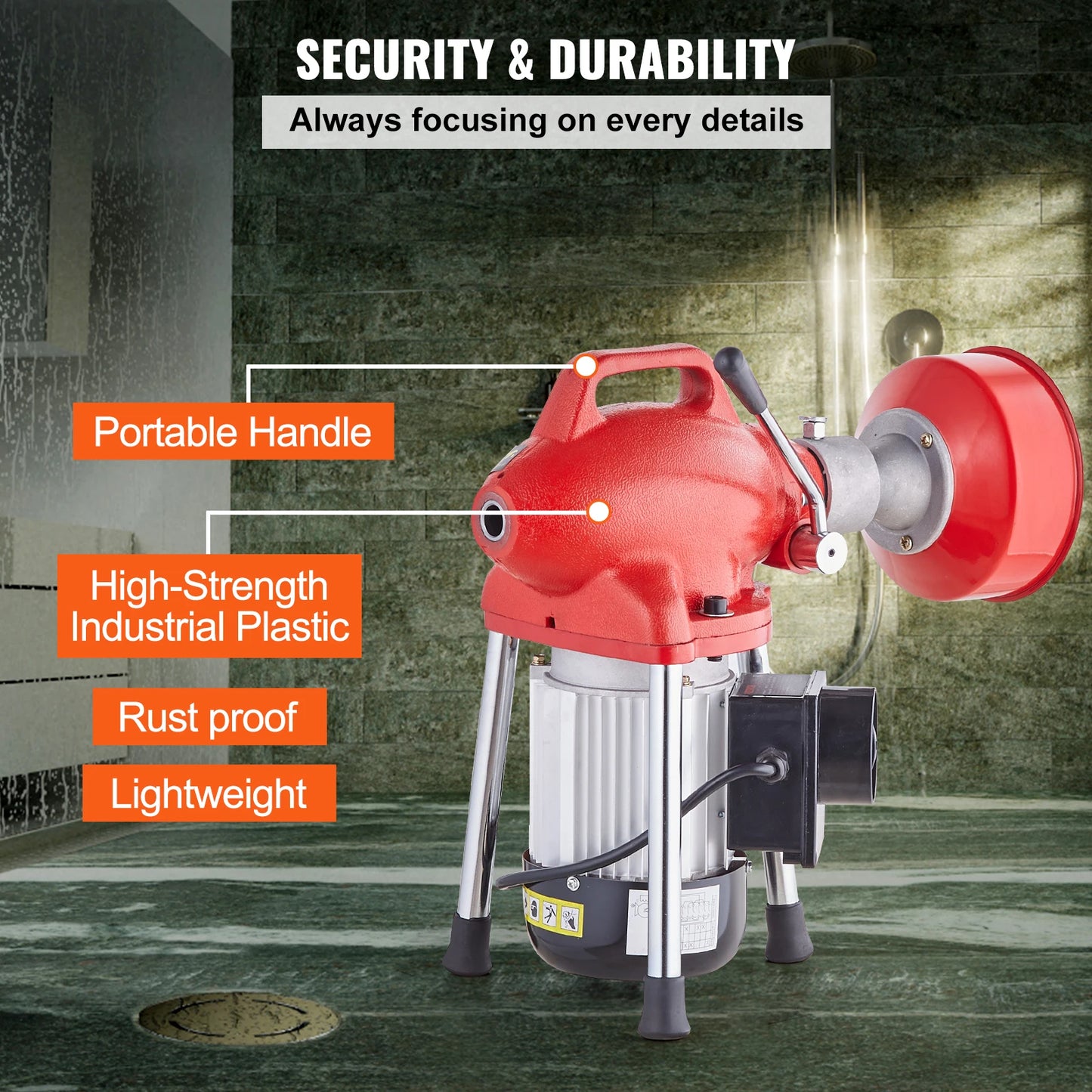 SucceBuy Drain Cleaner Machine Electric Sewer Snake