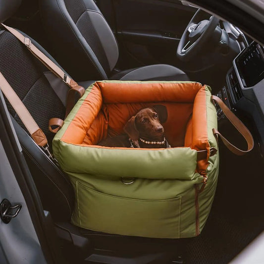 Portable Waterproof Pet Car Seat With Harness For Dogs Cats