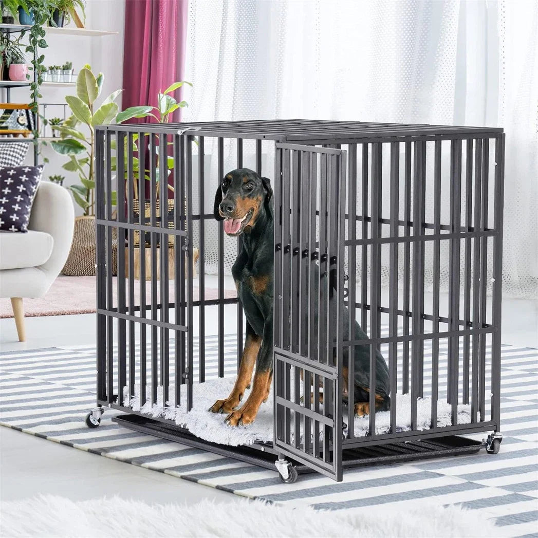 Bingopaw Heavy Duty Metal Dog Crate With Locks