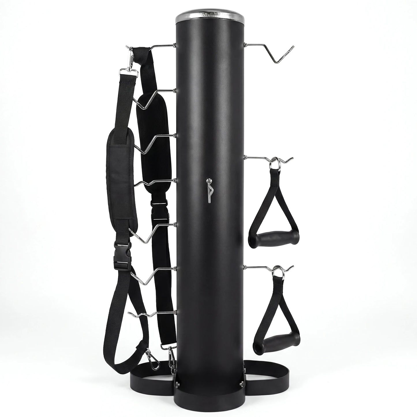 APWIKOGER Vertical Gym Handle Rack With Lat And Curl Bars