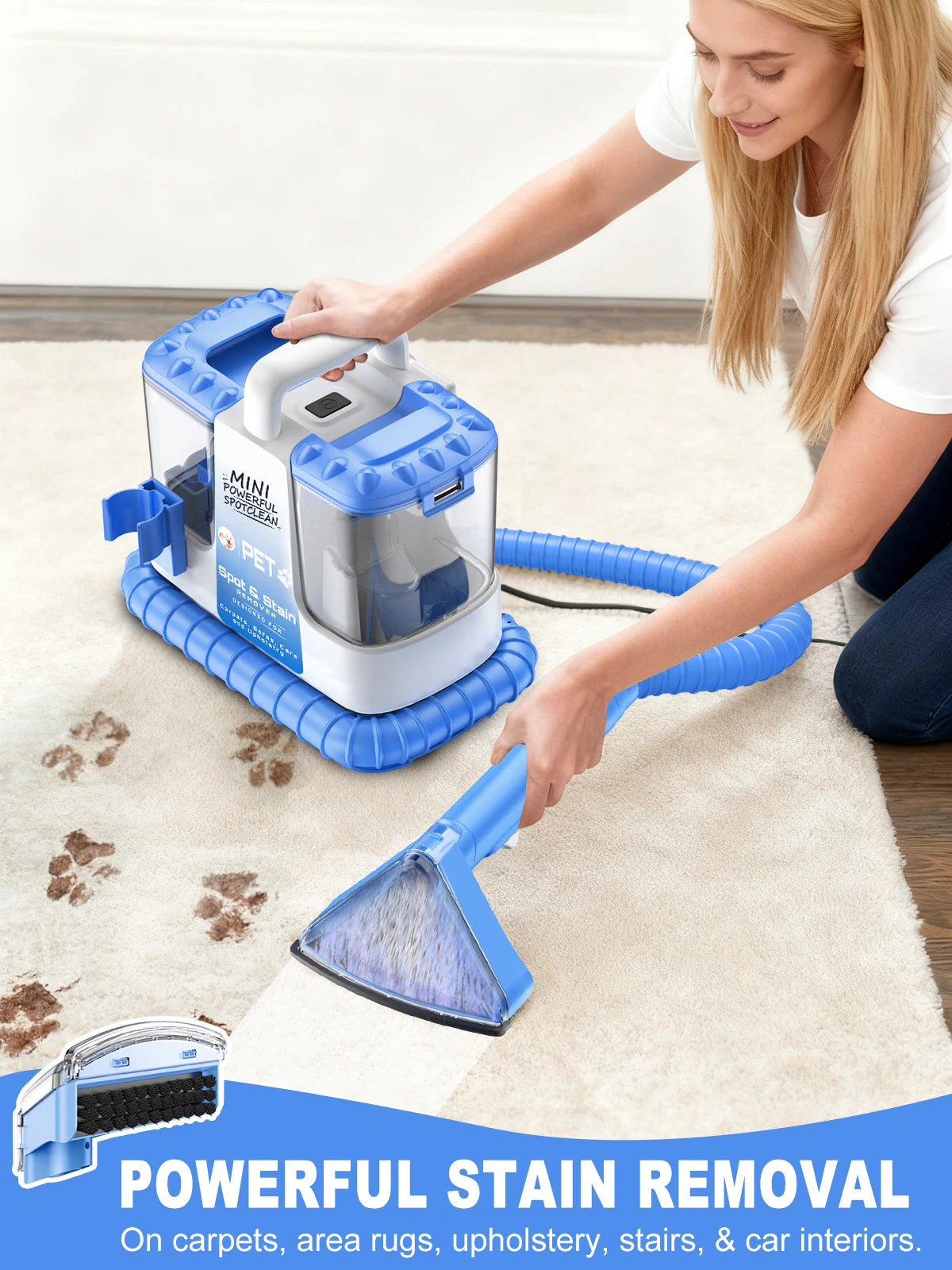SUXIANGVAC Carpet Upholstery Cleaner 32Kpa Wet Dry Machine
