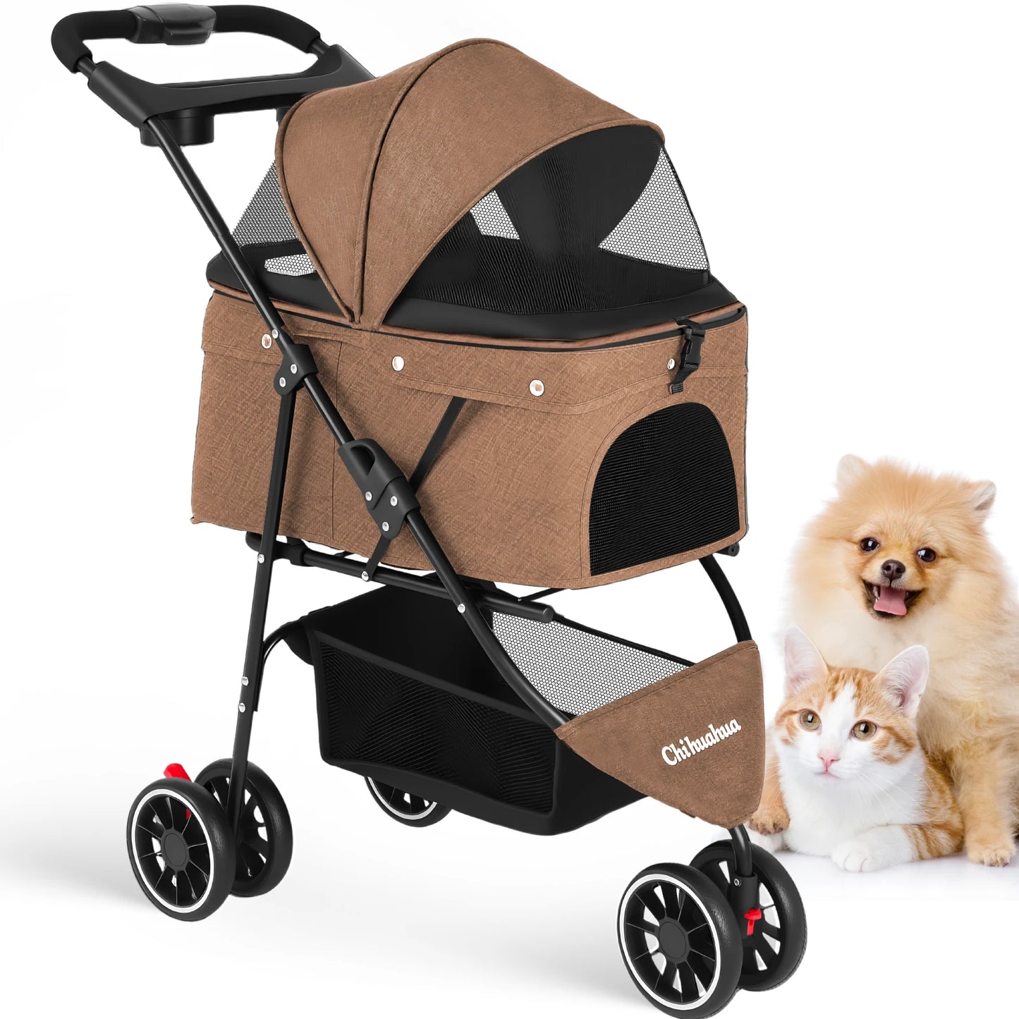 Chihuahua Pet Stroller Portable Foldable Dog Cat Carrier