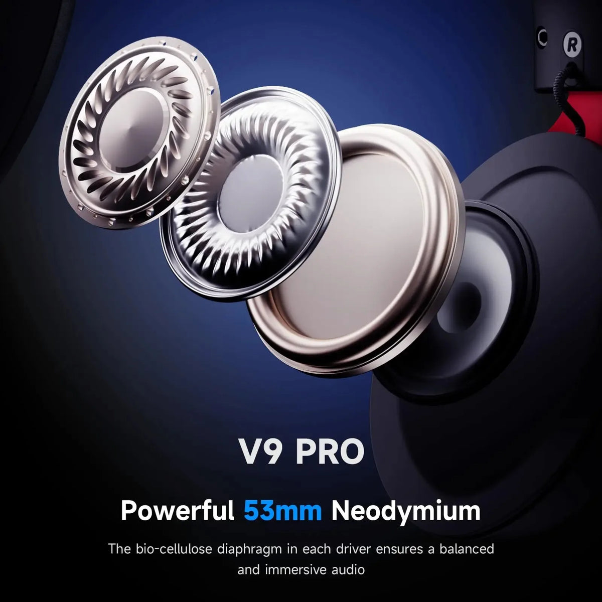 MCHOSE V9 Pro Wireless Gaming Headset Noise Canceling Mic