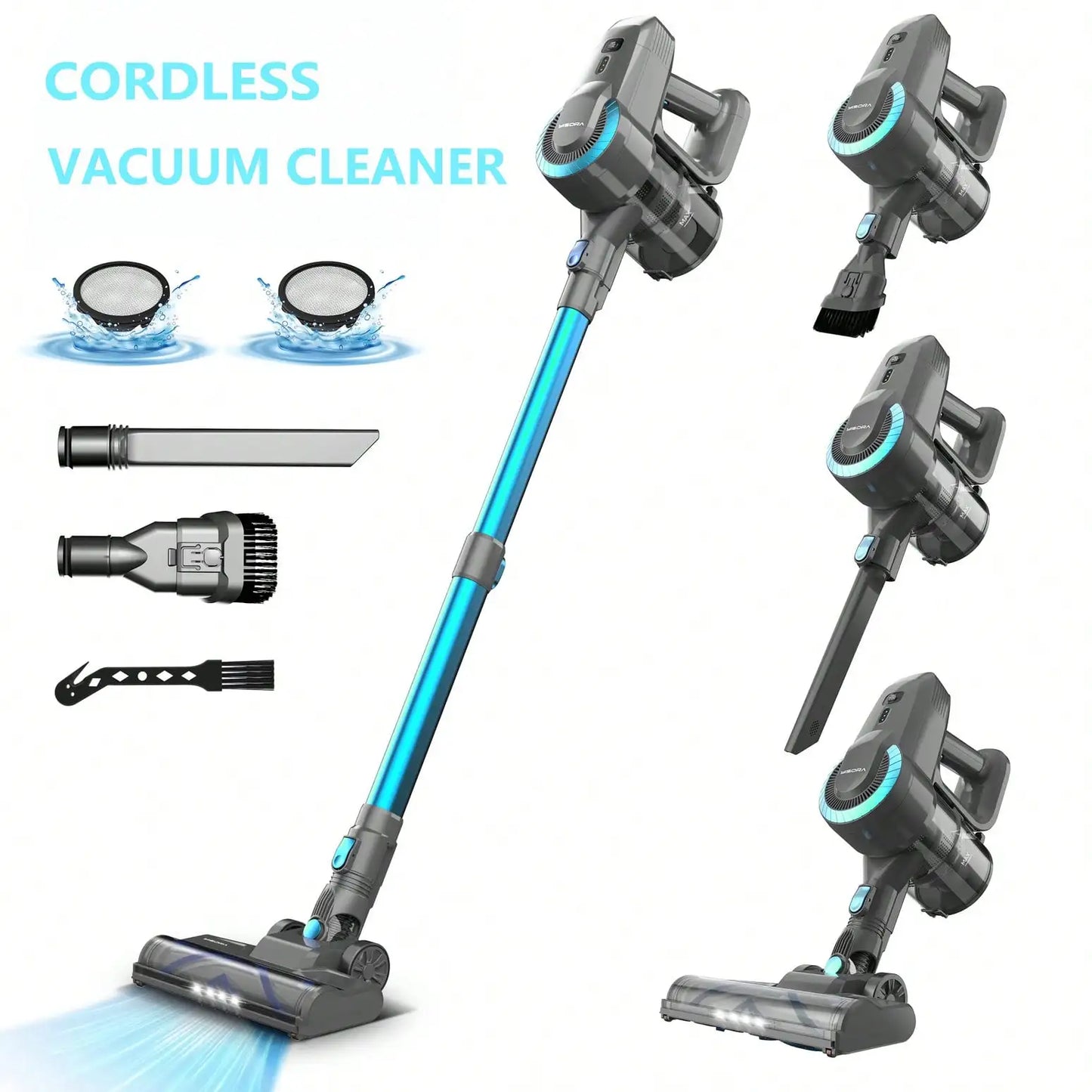 Cordless Vacuum Cleaner 6 In 1 Ultra Lightweight 40KPa