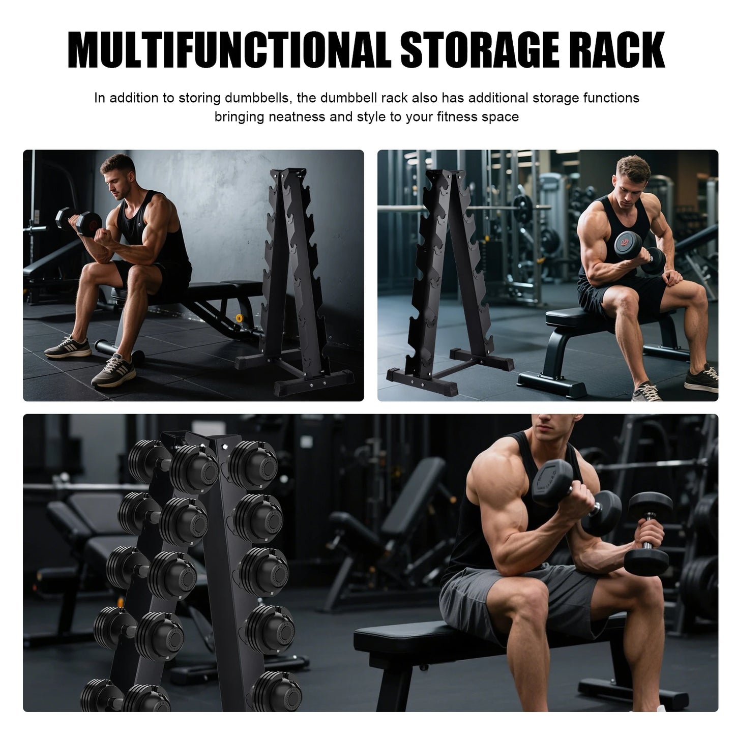 Dumbbell Rack Stand Heavy Duty Weight Storage